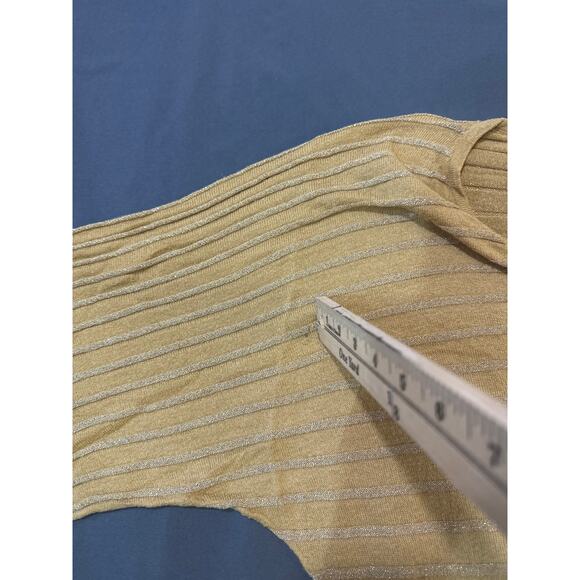 Women’s Top Xl Apostrophe Ribbed Knit Shimmer Boho Cottagecore . 2 Defects - Picture 8 of 8